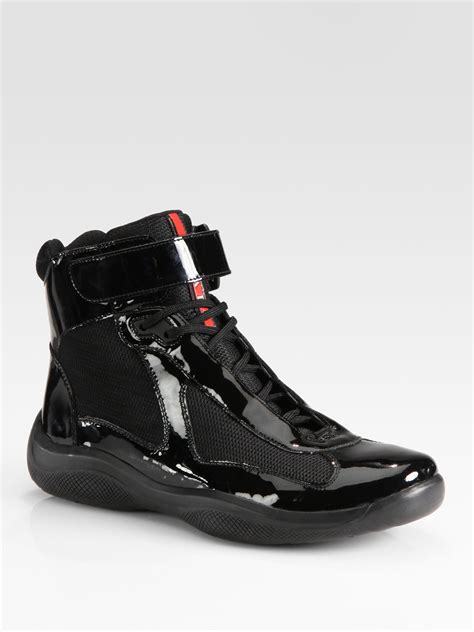 prada boots high top|prada high top sneakers women's.